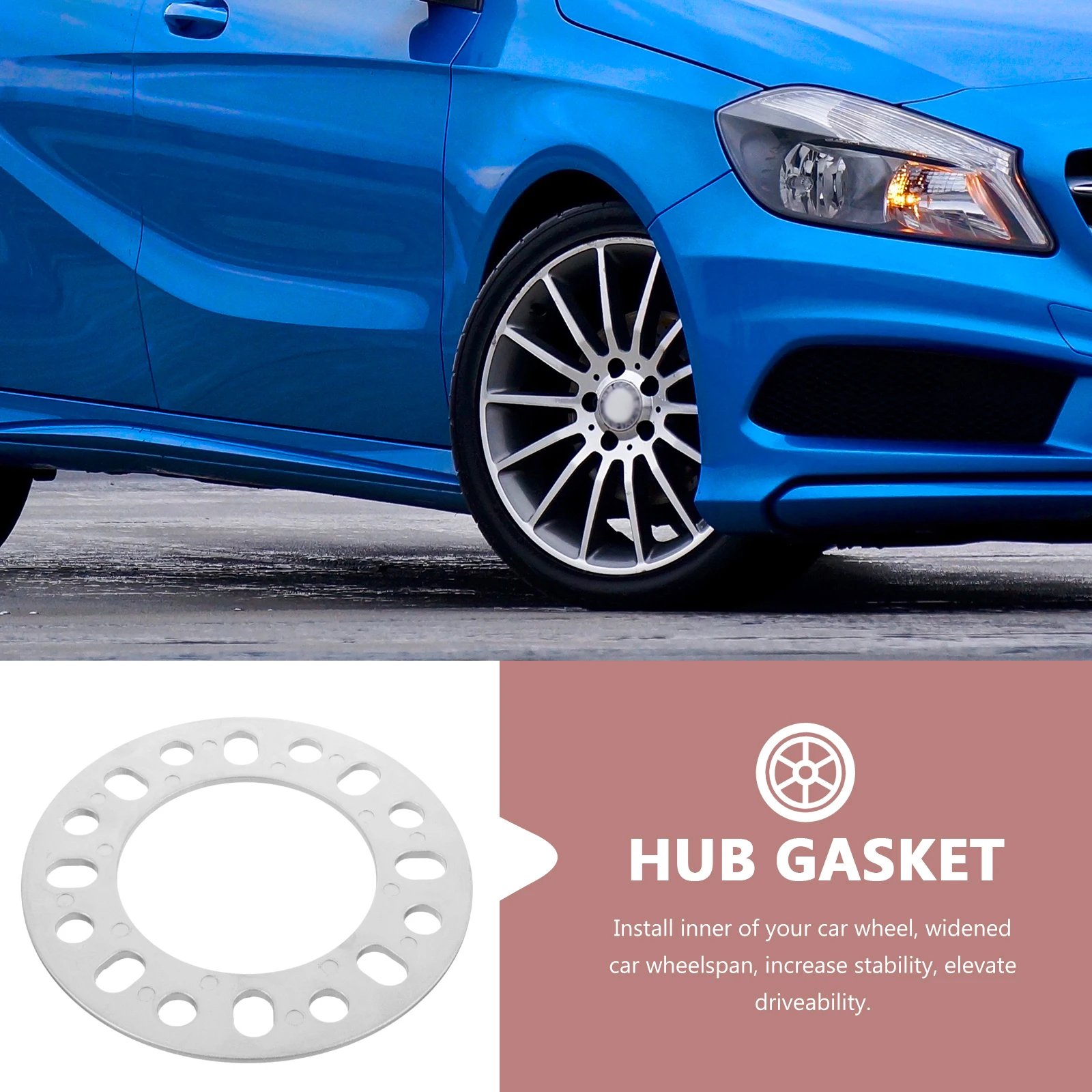 

6mm Thick Wheel Spacers 127mm Bore 220mm Outer Diameter Car Hub Gaskets Universal Vehicle Parts Accessories Enhance Stability