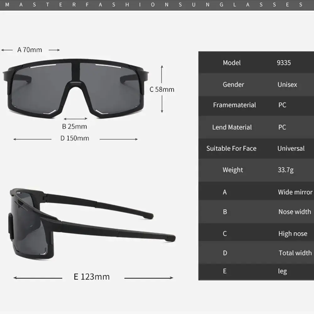 Polarized Cycling Sunglasses for Men and Women, UV Protection, Windproof Glasses, Road Riding, Bike Sport Eyewear