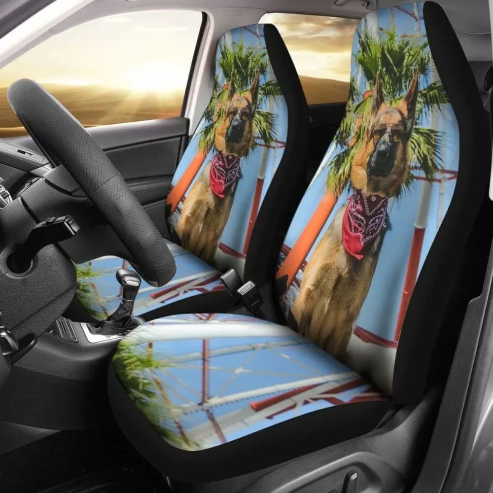 German Shepherd Car Seat Covers 091706,Pack of 2 Universal Front Seat Protective Cover