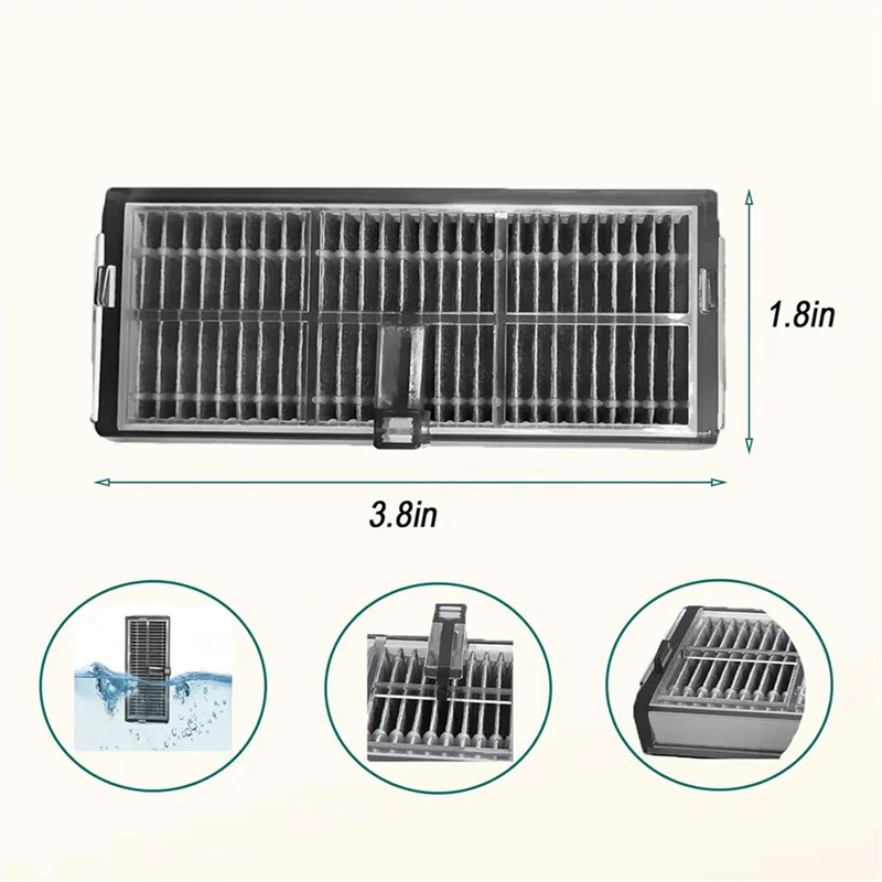 ABYP 2 conjuntos para Dreame X40 Ultra / X40 Pro / S30 Pro Ultra escova lateral principal filtros HEPA esfregão pano sacos de pó