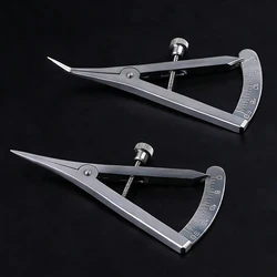 Dental Gauge Caliper Medical Surgical Curved/Straight Head Stainless Steel Dentist Ruler Scale Tool For Measure Lab Instrument