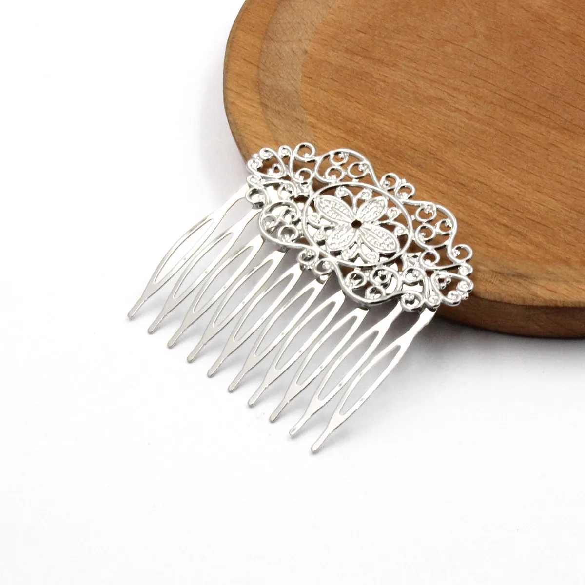 Copper Fashion Hair Snap Clips Accessories Symmetrical flower Women Head Hairgrips Barrettes Headdress 56x57mm 1PC K06328