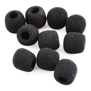 10 pcs foam Mini Microphone Copper Microphone Protective Substitution Covers Headset Sponge Breeze Copper Microphone Cover 8 Main Sales Microphone Foam - №1
