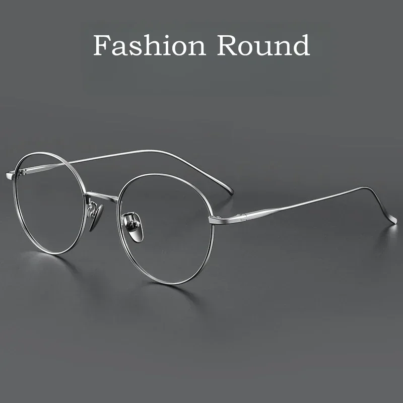 

Retro Round Optical Prescription Glasses Fashion Ultra-Light Flexible Titanium Eyewear Male and Female Eyeglasses Frames ST1644