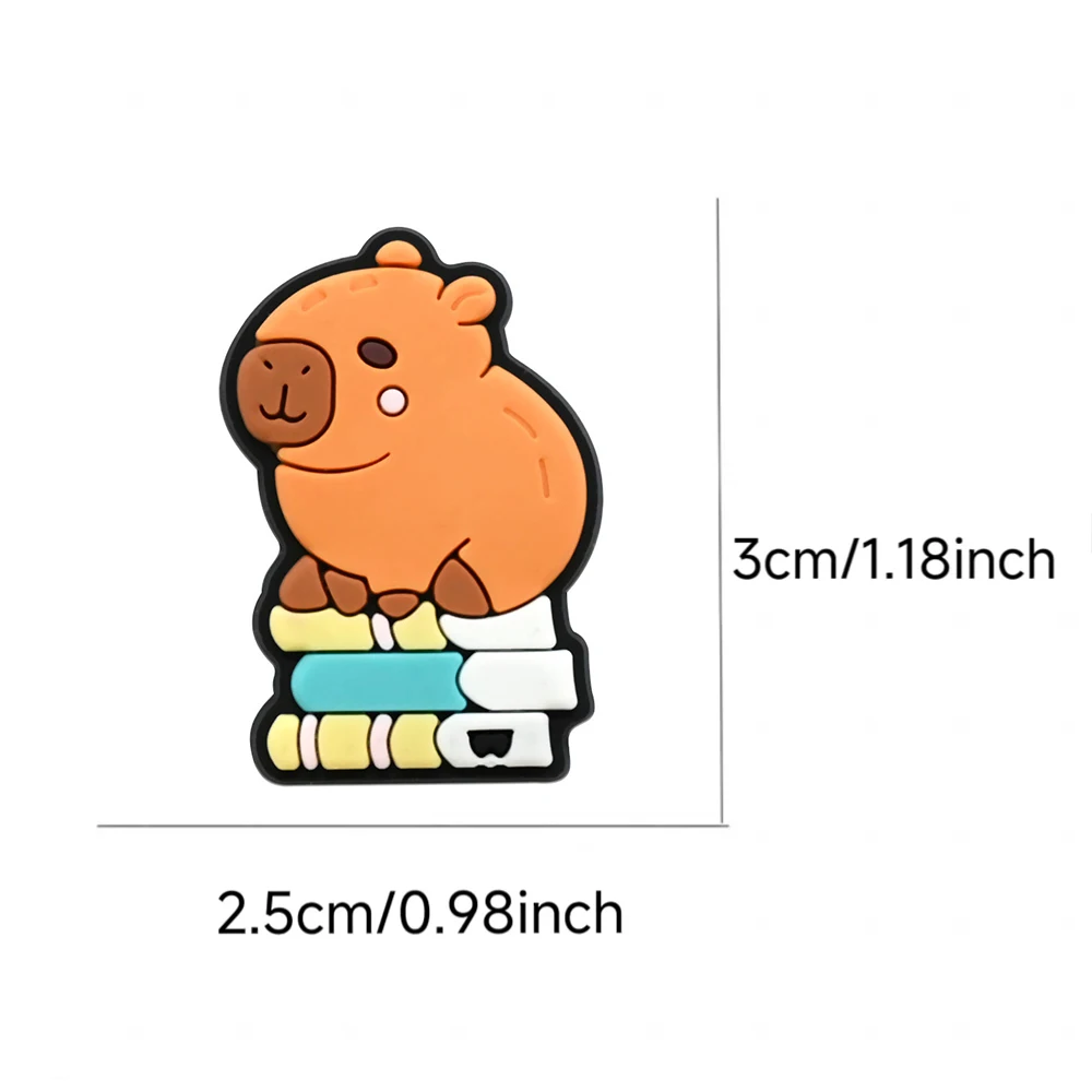 Hot Sales 6-100Pcs Cartoon Cute Capybara Series PVC Shoe Decoration Wristband  Accessories DIY Detachable Party Ornaments Gifts