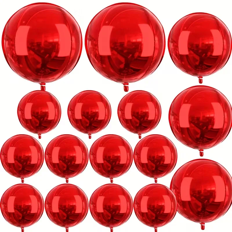 10 ~ 60 بوصة الأحمر 4D بالونات الزفاف كبيرة 4D الأحمر احباط بالون DIY ديكور عيد ميلاد الزفاف حزب صور الدعامة ديكور #5