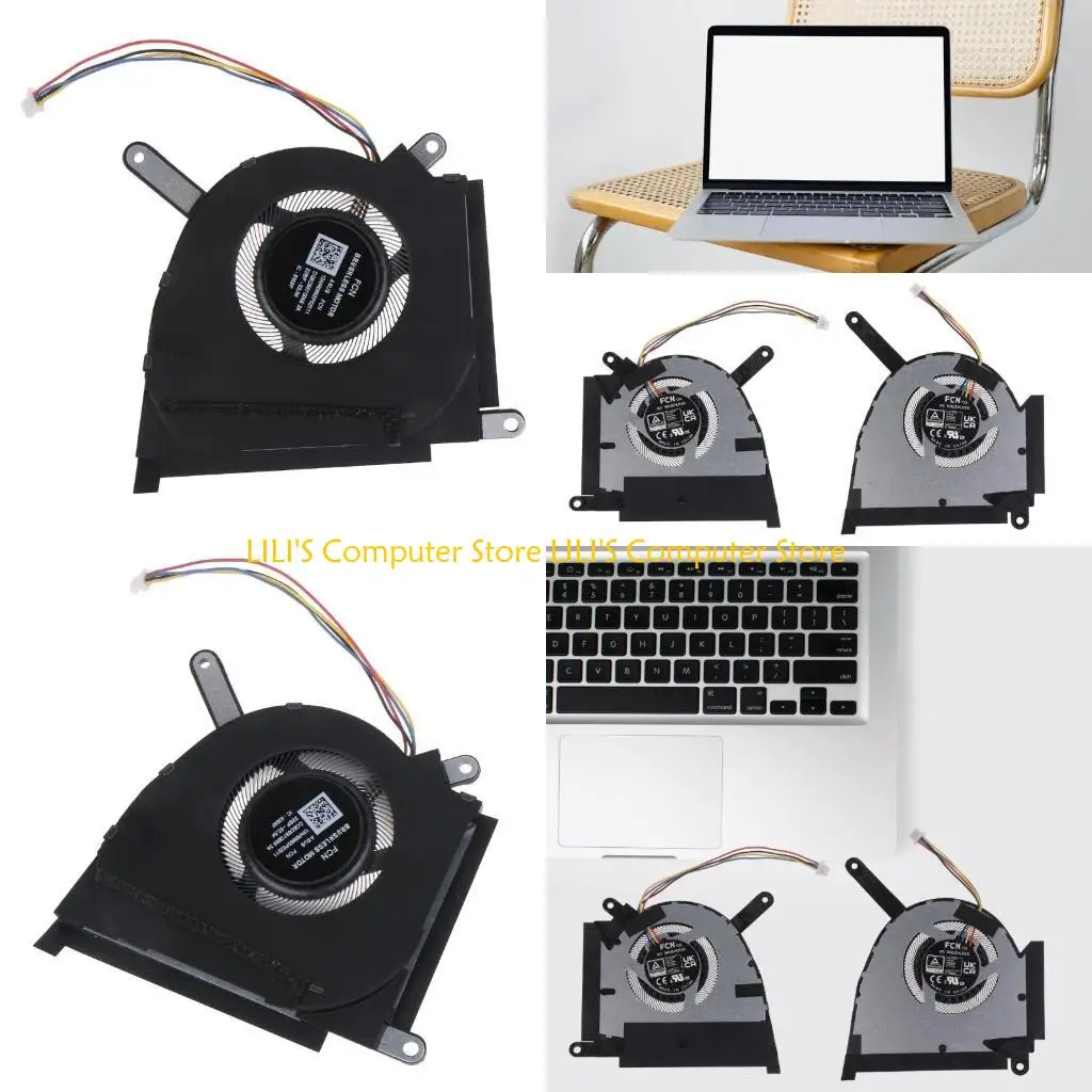 

A52B Laptop Replacement Fan CPU GPU Cooling Fan Cooling Metal fitting for FX517