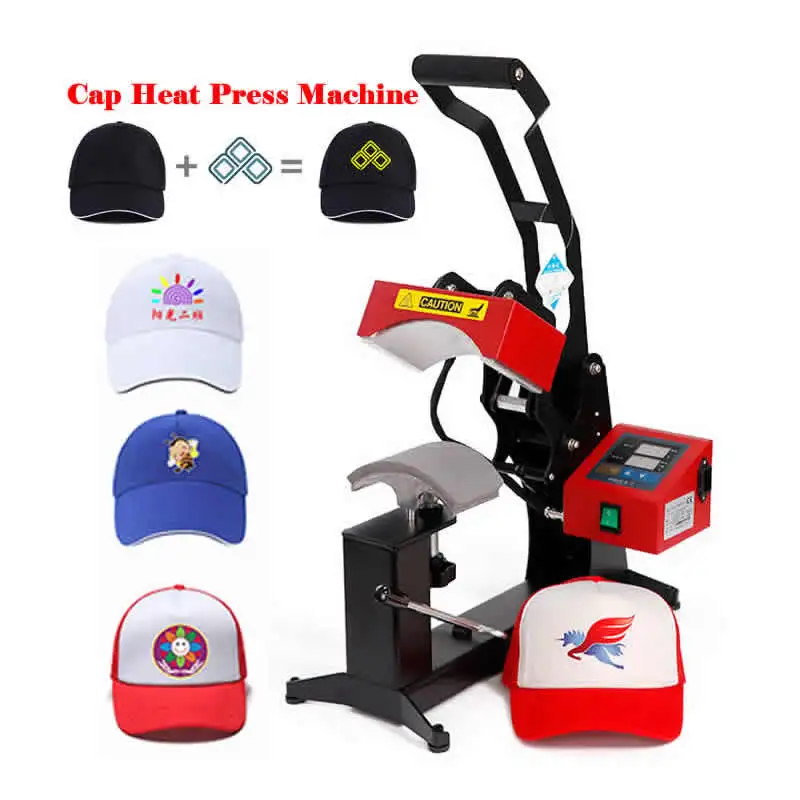 Macchina per pressa di calore per cappelli con doppio display, trasferimento di riscaldamento a sublimazione, stampante per pressa a sublimazione per snapback da baseball personalizzata