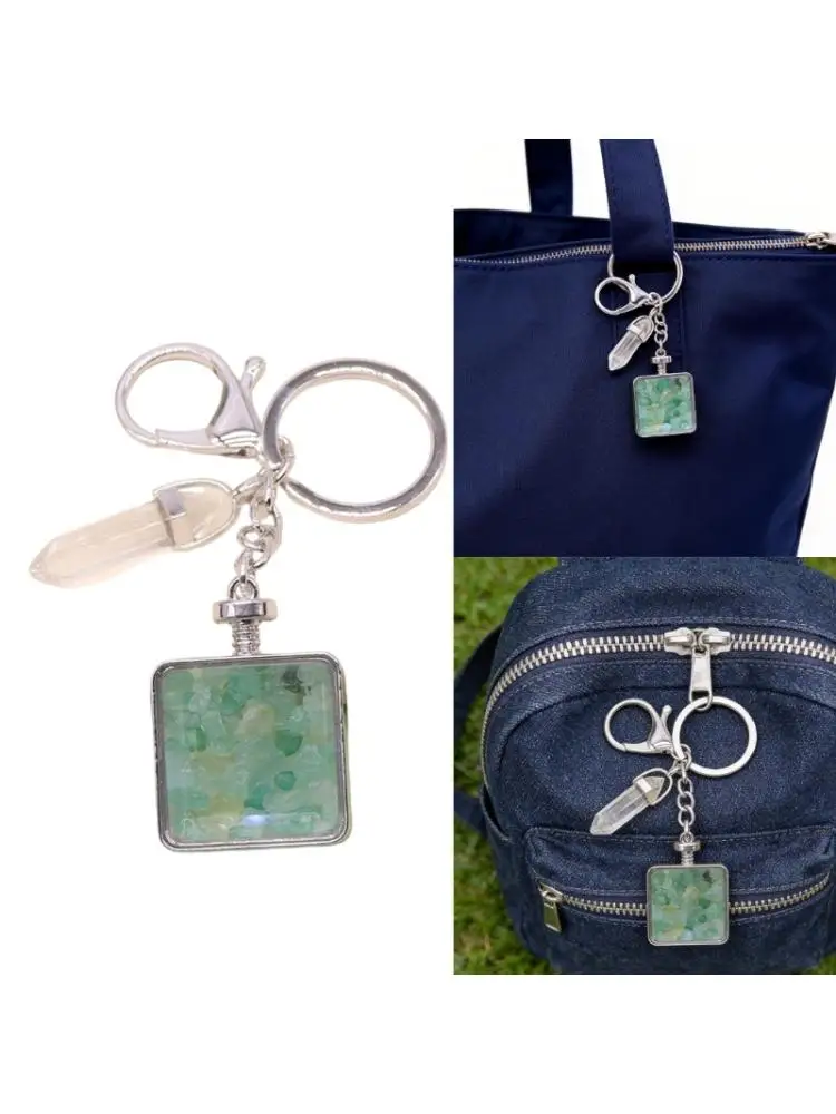  Natural Stone Diamonds Cut Keychain Fashionable For Various Occasion Gifting