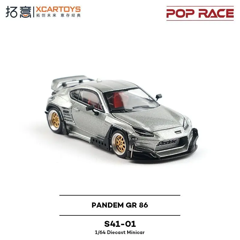 XCARTOYS POPRACE 1/64 coche en miniatura de aleación PANDEM GR 86 Toyota juguete supercoche de carreras para niños