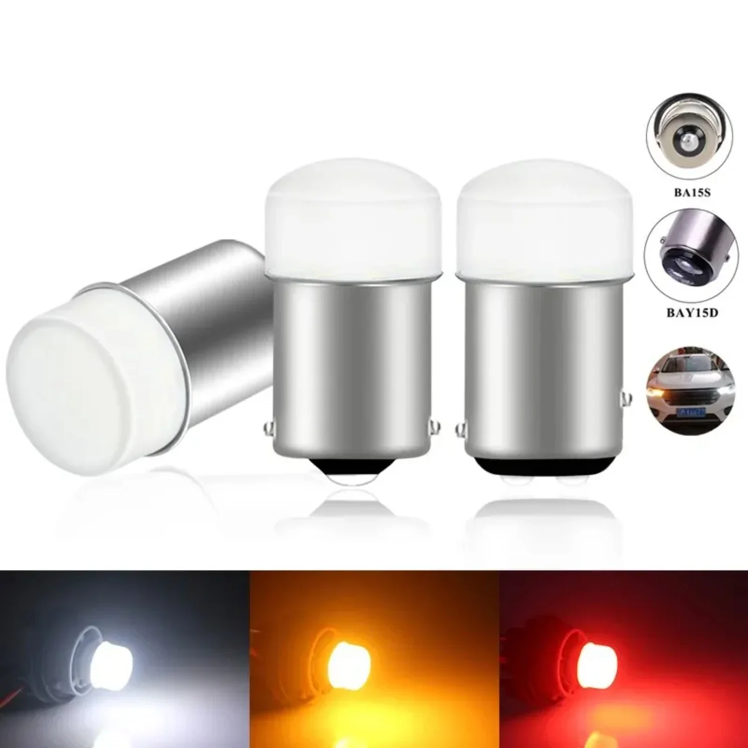 

ar Signal Lamps, Durable 12V Car Signal Light Bulbs for Auto Car, Long lasting High Quality 2pcs Car Daytime Running Lights, Wat