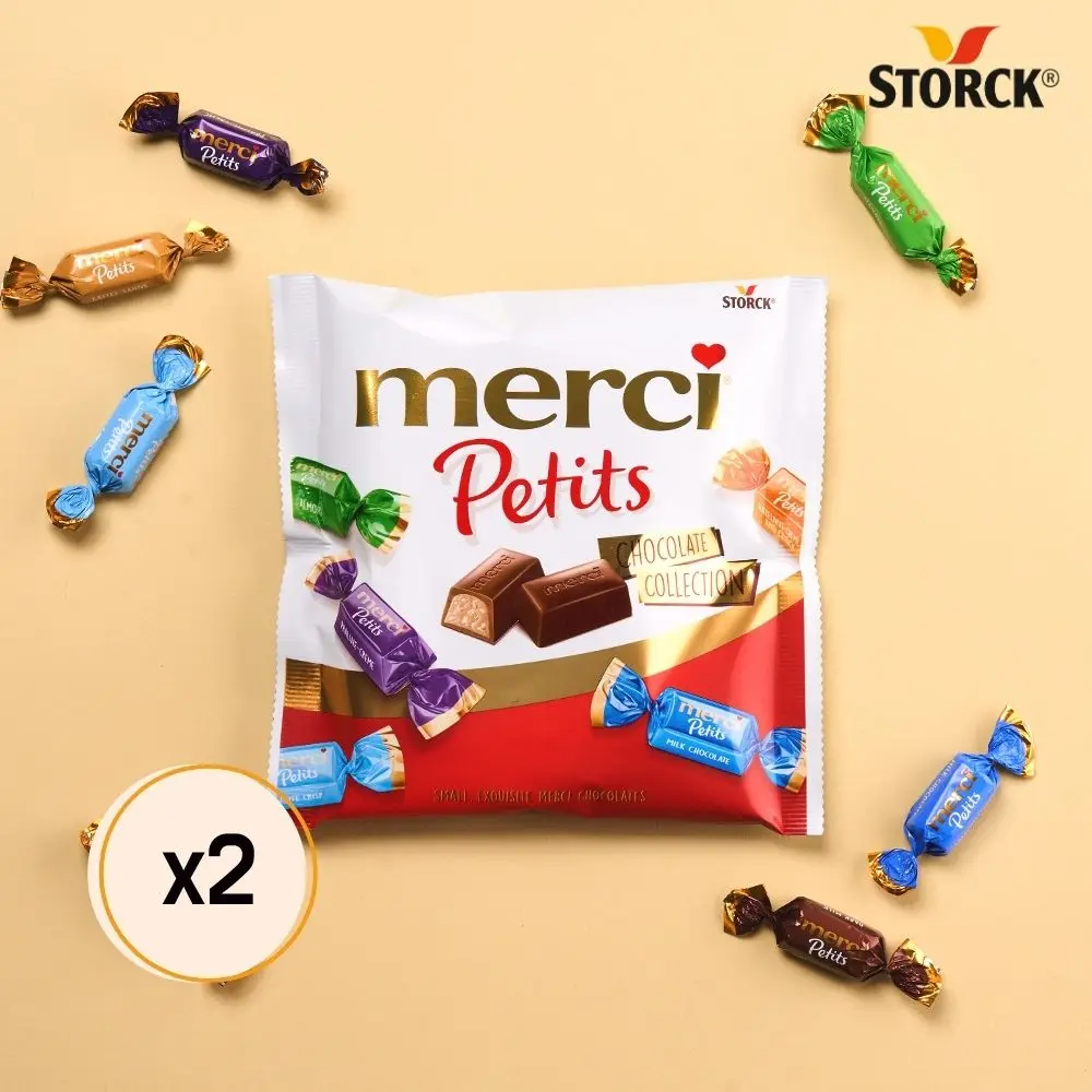 Merci Merci Petite Colección Rojo Chocolate Regalo 125g * 2 Piezas