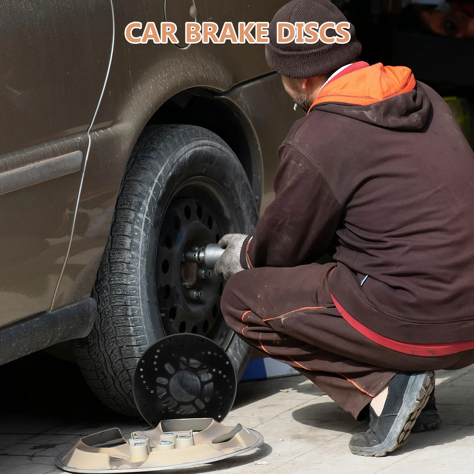

1Pair Automotive Disc Brake Cover Quick Installation Durable Material Stylish Upgrade Car Brake Disc Tool Car Supply