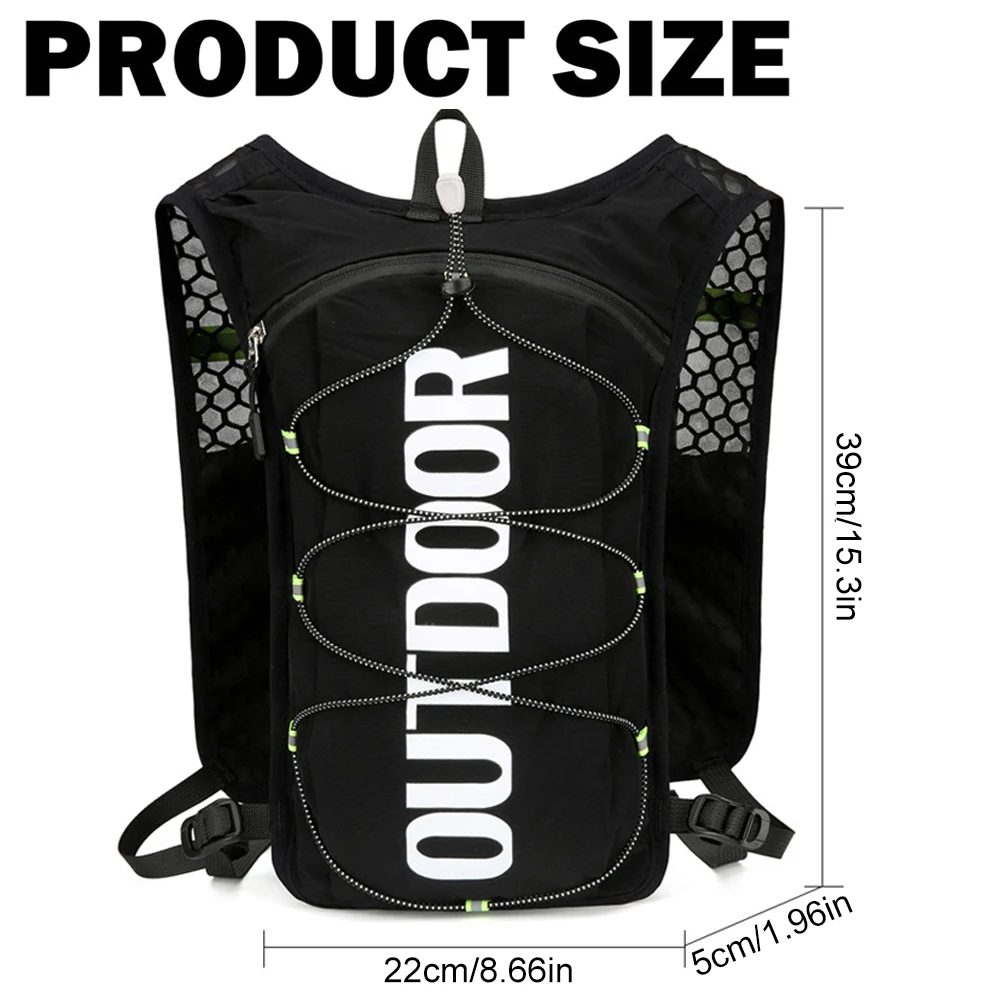 1 قطعة سترة الجري المائية على ظهره ، حقيبة ظهر مائية خفيفة الوزن ، حقيبة ظهر ترطيب سترة للجري للمشي لمسافات طويلة وركوب الدراجات للنساء والرجال