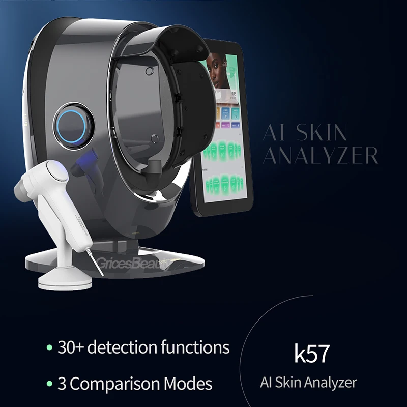 

K57 AI Skin Scanner 3D Microscopic Hair Facial Skin Analyzer Pigment Acne Wrinkle Moisture Detection Beauty Salon Equipment