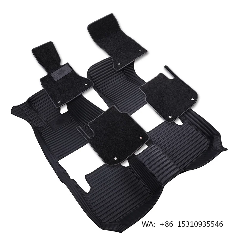 

5D Double Layer Luxury Leather Car Floor Mats All Weather Anti Slip Custom Fit Auto Interior Liners