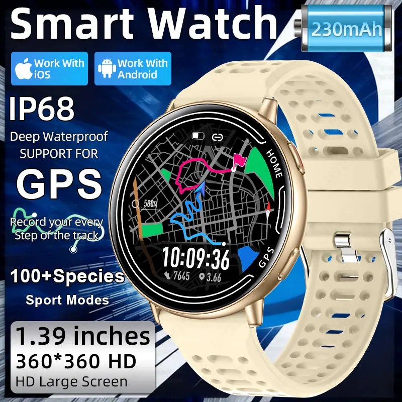 

LIGE 2026 Women Sports Smart Watch Built-in GPS Bluetooth Call Heart Rate Monitor 1ATM Waterproof New Fitness SmartWatch Ladies