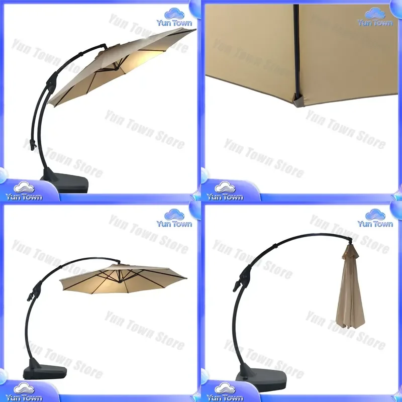 All Aluminum Rotatable Polyester Cantilever Patio Garden Parasol Umbrella for Outdoor Shade Sun Protection for Deck Yard