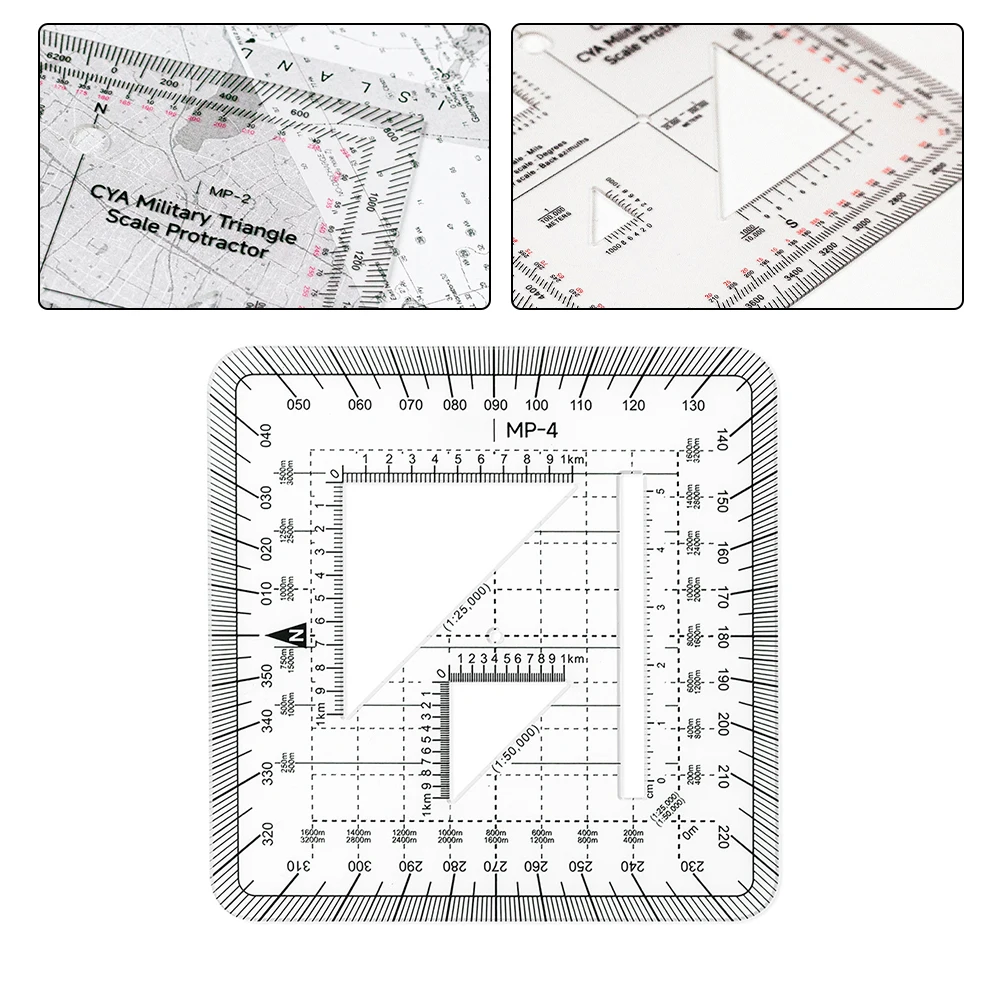 For Map Navigation Outdoor Navigation Coordinate Scale Map-Related Tasks 10*10cm Outdoor Measurement 10x10cm Size
