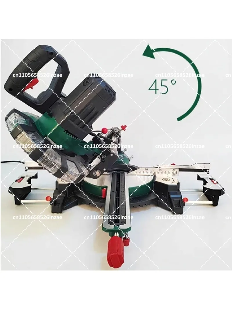Aluminum Alloy Woodworking 8-Inch Cutting Machine 45° Push-Pull Miter Saw 2300W Electric Saw for Aluminum Sawing
