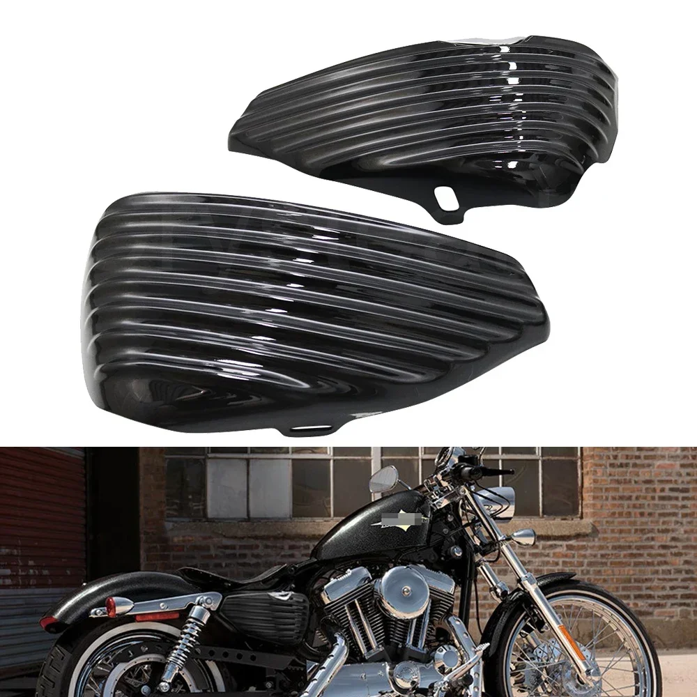 Motorcycle  Left Right Side Oil Tank Cover Battery Fairing Cover For Harley Sportster XL883 XL1200 2014-2017 2018 2019 2020 2021