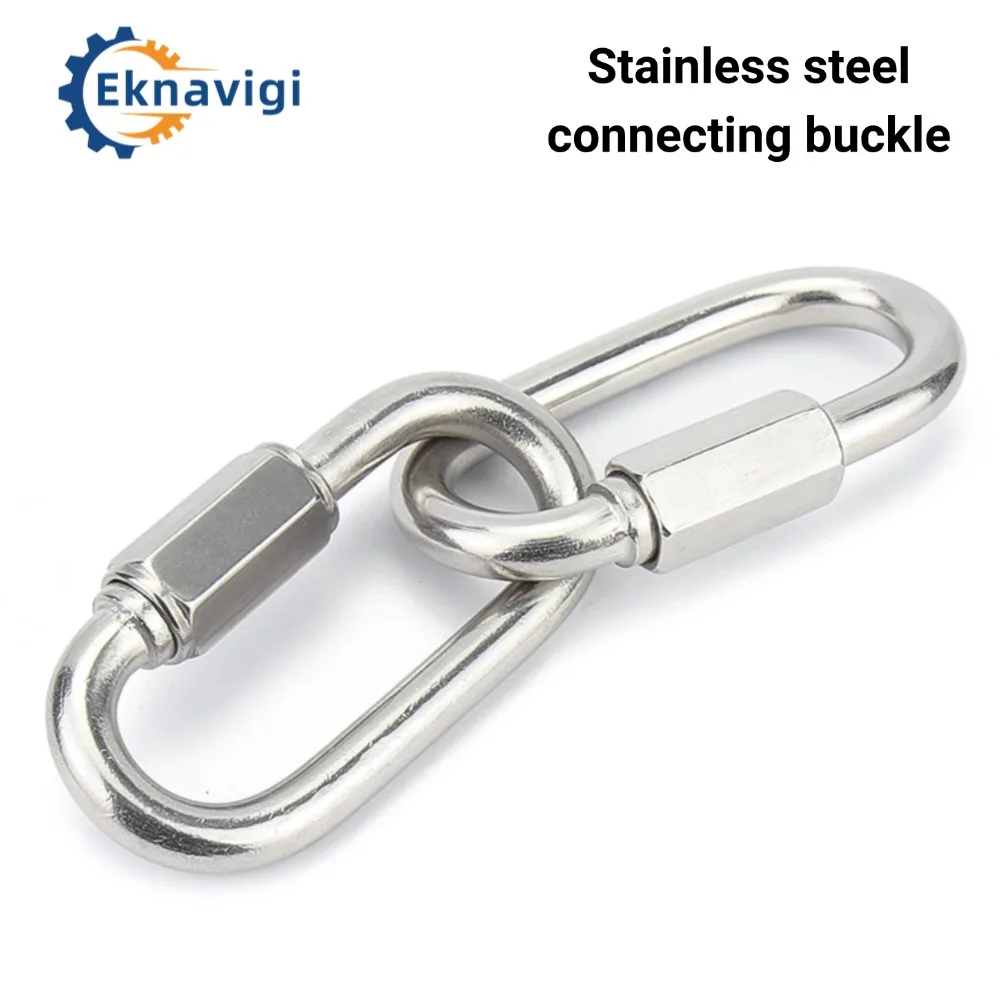 

304 Stainless Steel Quick Connecting Ring Connecting Ring Runway Buckle Chain Buckle Climbing Buckle