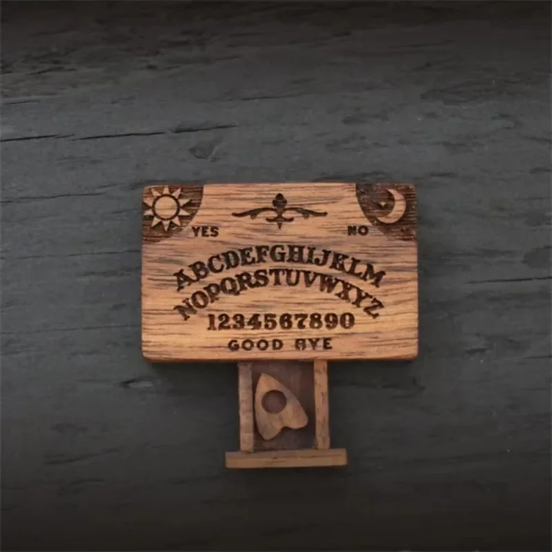 Miniature Spirit Board with Drawer Wooden Sentiment Love Drawer Wooden Ouija Boards Miniatures With Planchettes