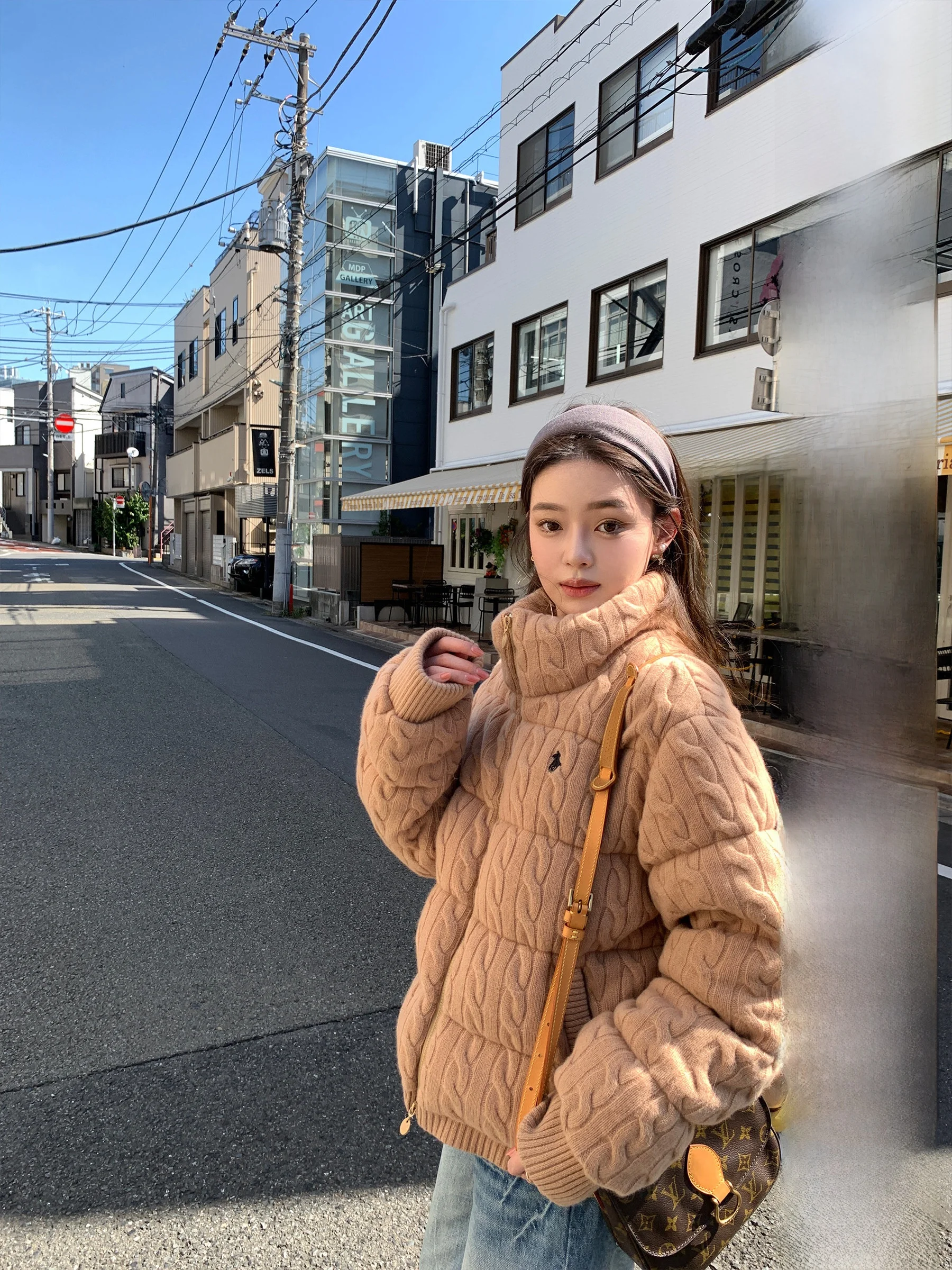 

Пальто Dearhua Little Flower Home из 95% белого гусиного пуха, вязаное, с длинными рукавами, однотонное