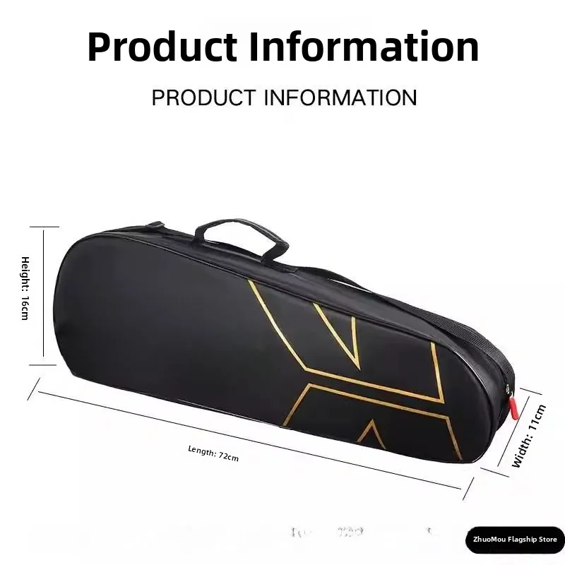 

New Badminton Racket Bag Oxford Cloth Single Shoulder Portable Large Capacity Three Layers Thick High Aesthetic Value Badmint...
