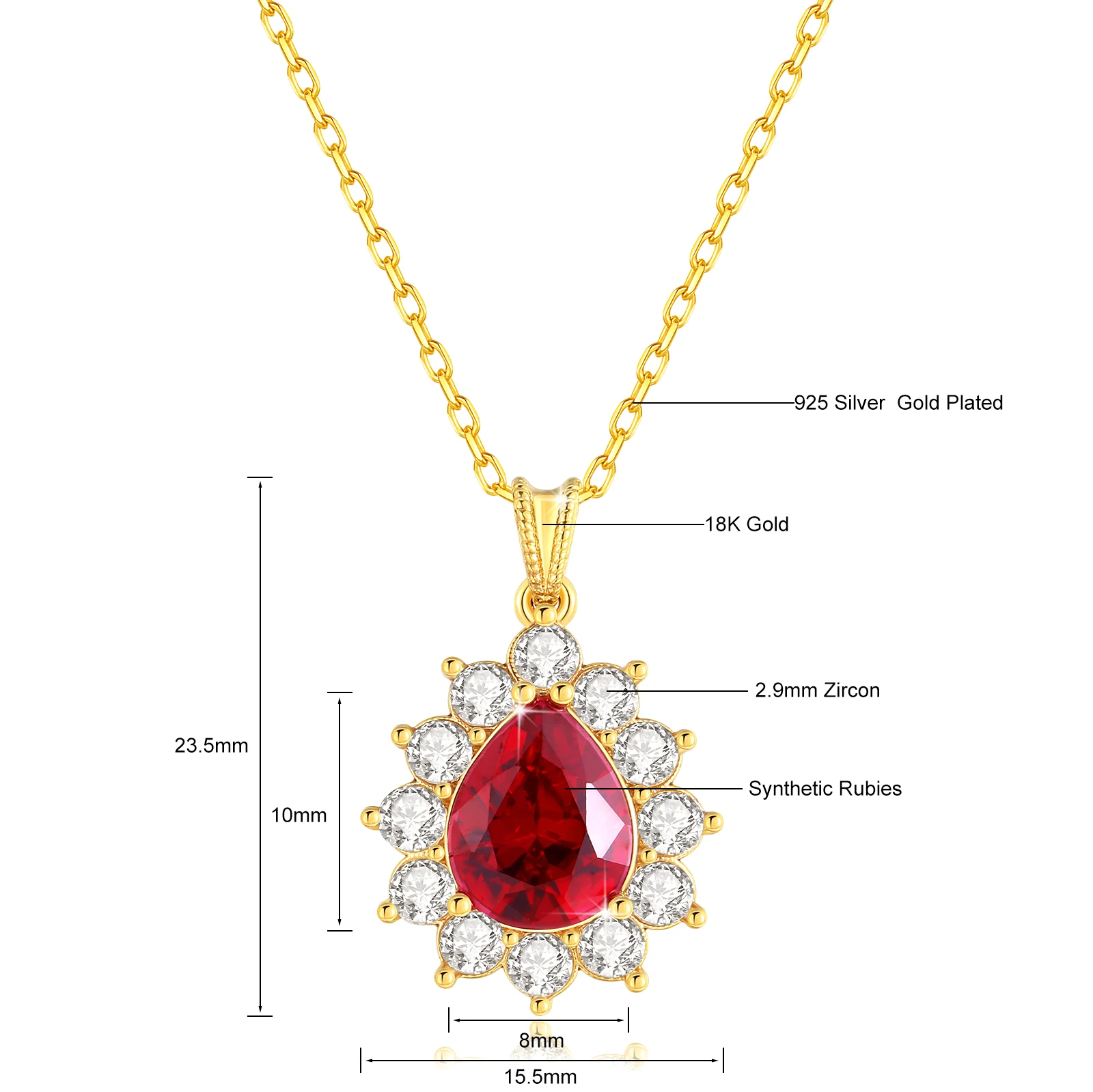 NONE Authentischer AU750 echter 18-Karat-Gold-Engel-Anhänger „Fall in Love“, für Damen, Gelbgold, Geschenk, stilvolles Geschenk, edler Schmuck 5