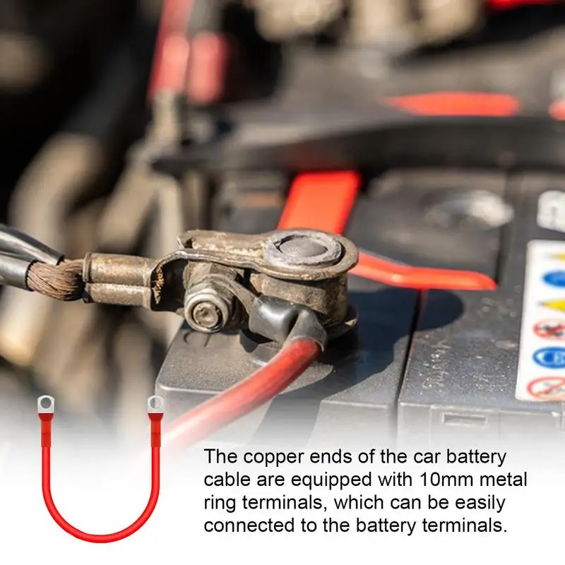 Solar Battery Cables With Terminals Positive & Negative Inverter Heavy Duty Cable Set 5AWG/16mm RV Battery Cables For Cars SUVs