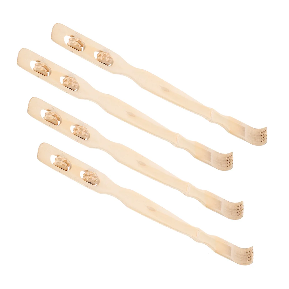 

4 Pcs Back Scraper Massager Scratchers Body Relaxation Self Tool Bamboo Household Man