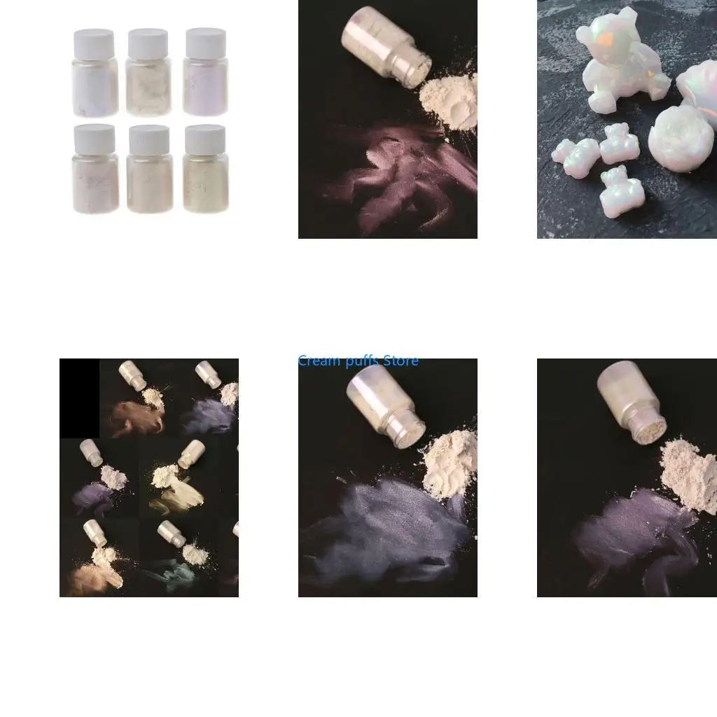 50LE 8 Colors Pearl Powder Epoxy Resin Dye Pearl Pigment Natural Mica Mineral Powder