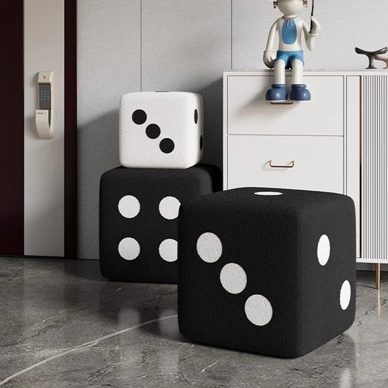 

Living Room Dice Stool Wooden Luxury HouseholdNordic Minimalist Foot Stool Entryway Unique Meubles De Chambre Chinese Furniture