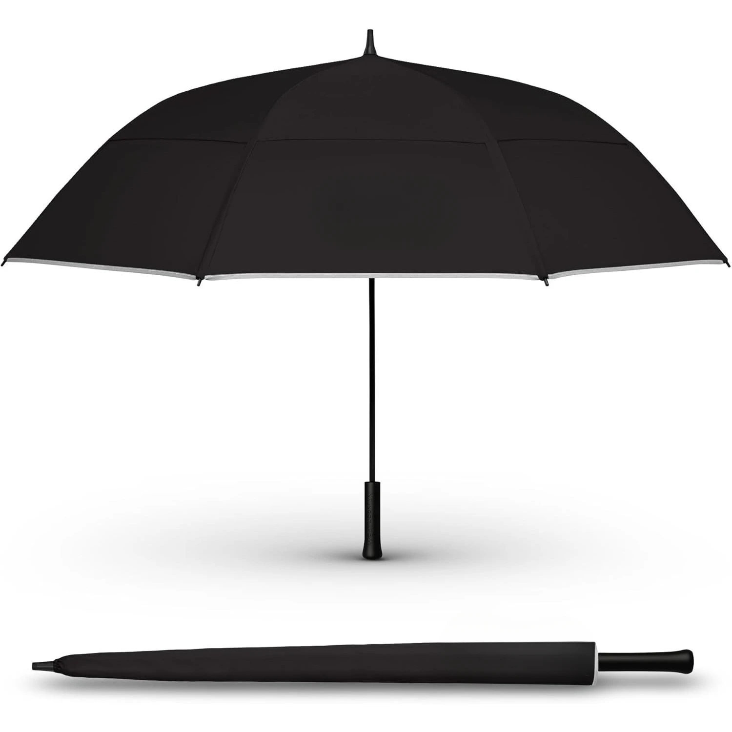 

Umbrella - Golf Lite Umbrella Extra Large Big Oversize Windproof for Golf Bag Push Cart w/ UV (Black)
