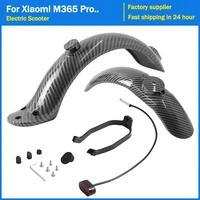 Kit de guardabarros de fibra de carbono para patinete eléctrico Xiaomi M365 /M365 Pro, juego de soporte a prueba de salpicaduras de neumático de guardabarros trasero duradero de primera calidad