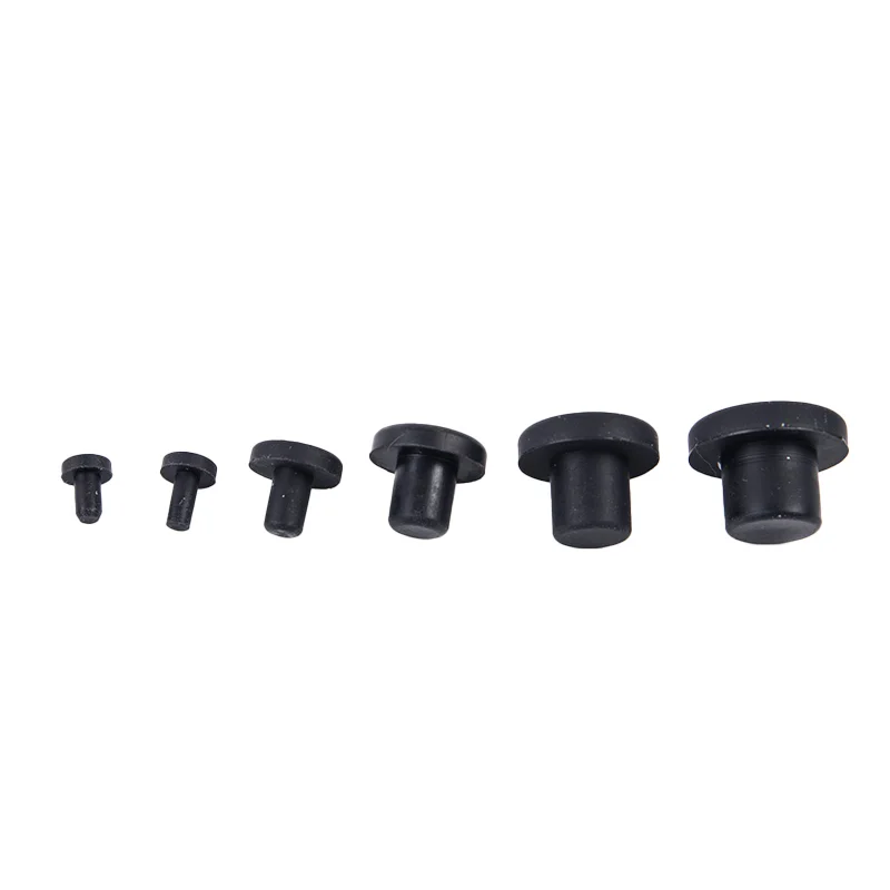 Solid Rubber Hole Caps 3.5-12mm High Temperature Resistance T Type Silicone Seal Hole Plugs Dust-proof Gasket Blanking End Caps