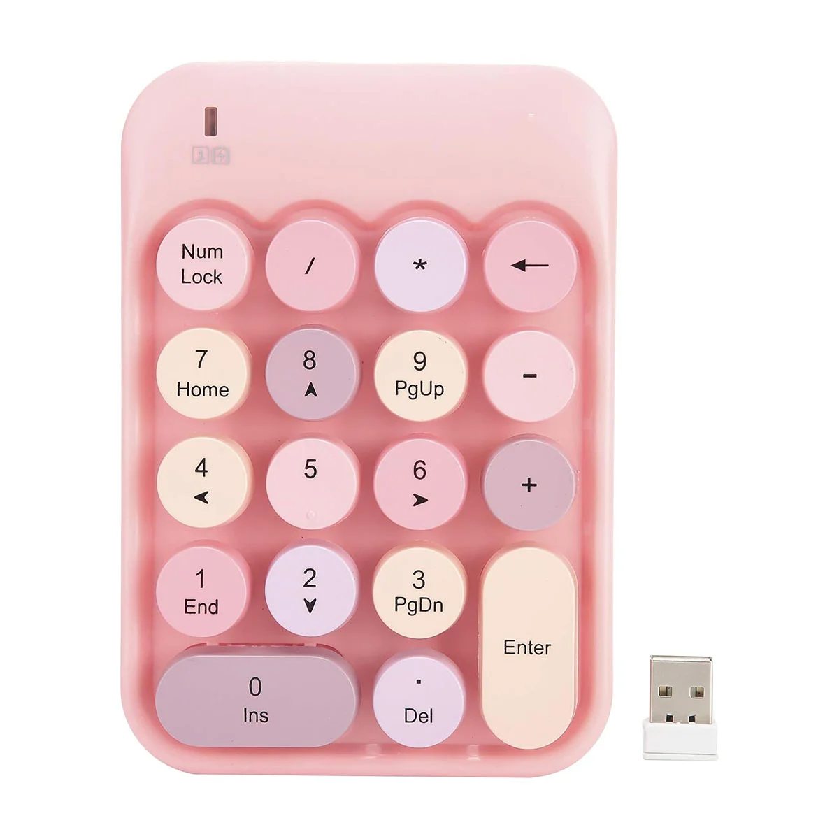 Wireless Number Pad, 2.4G 18 Keys Number Pad, Portable Silent Financial Accounting Numeric Keyboard for Laptop, Notebook