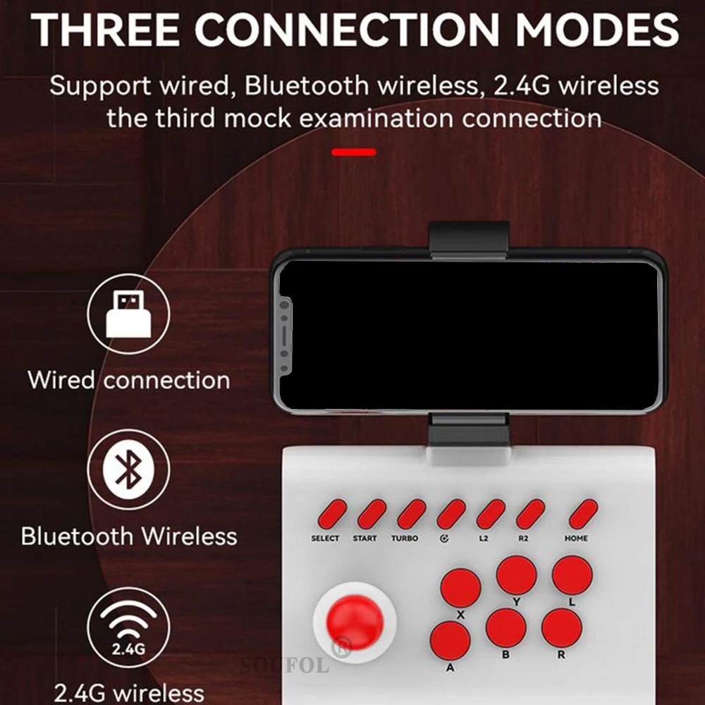 عصا التحكم اللاسلكية ممر لعبة القتال القتال عصا بلوتوث المشارك/USB الألعاب المقود ل PS3/PS4 // التبديل/الكمبيوتر/أندرويد TV