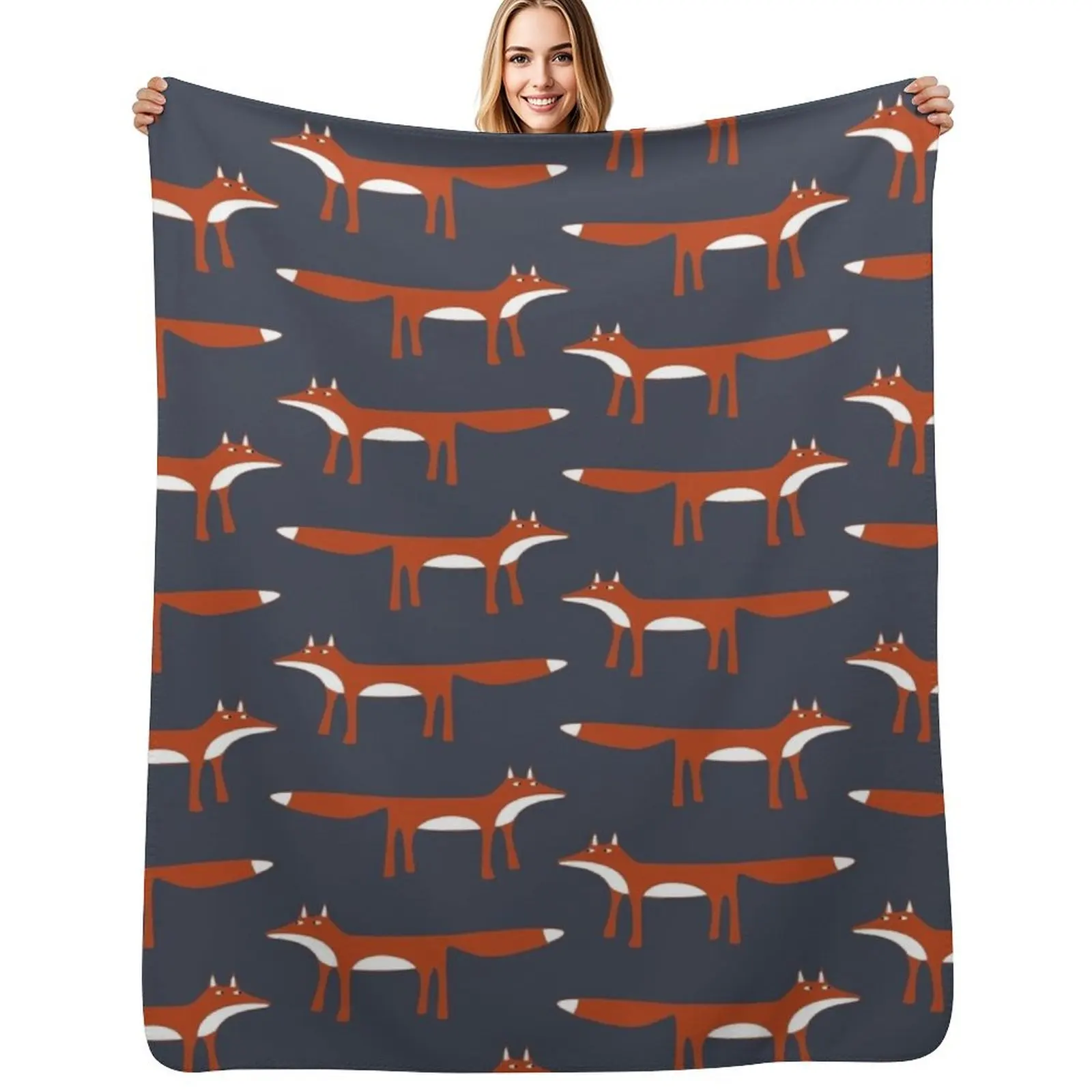 

Wild Fox Throw Blanket Large Summer Beddings Custom manga Blankets