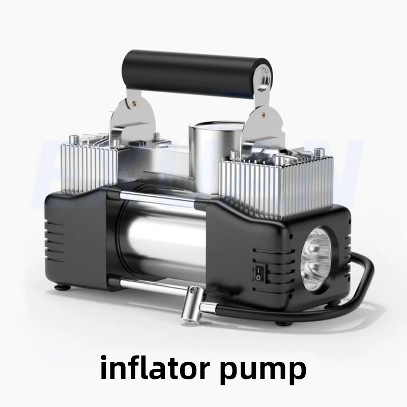 12V/220V Automotive Inflation Pump Portable Dual Purpose Heavy Duty Car Tyre Inflator Pressure Tire Inflation Air Compressor