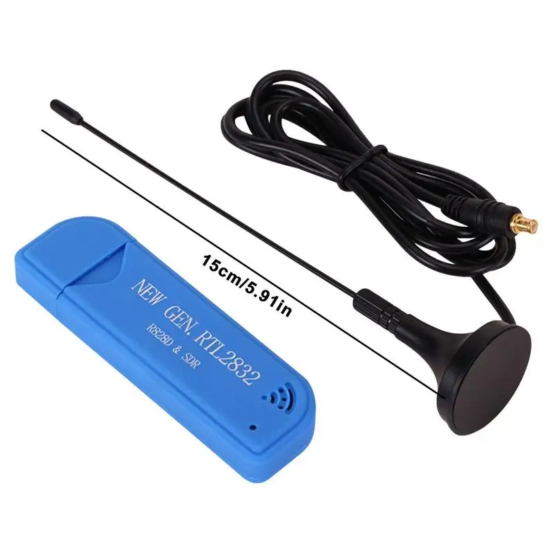 Imagem -06 - Receptor de Rádio Sdr Rtl-sdr Usb Stick com Antena Equipada com Chip Adc Rtl2832 05 Ppm Tcxo e Conector Mcx Usado com a Maioria