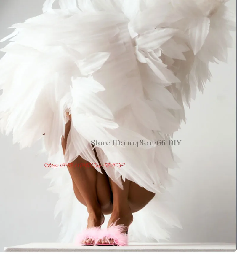 Full Fluffy Ostrich Fur Open Toe Mules Slides Sleek Stiletto High Heel Women Sandals Dreamy Feather Chic Footwear Party Shoes