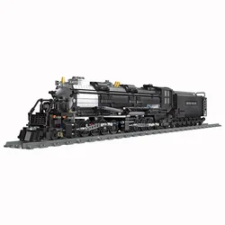 Building blocks Urban transportation series BIGBOY Steam train model assembled  toys 1608pcs