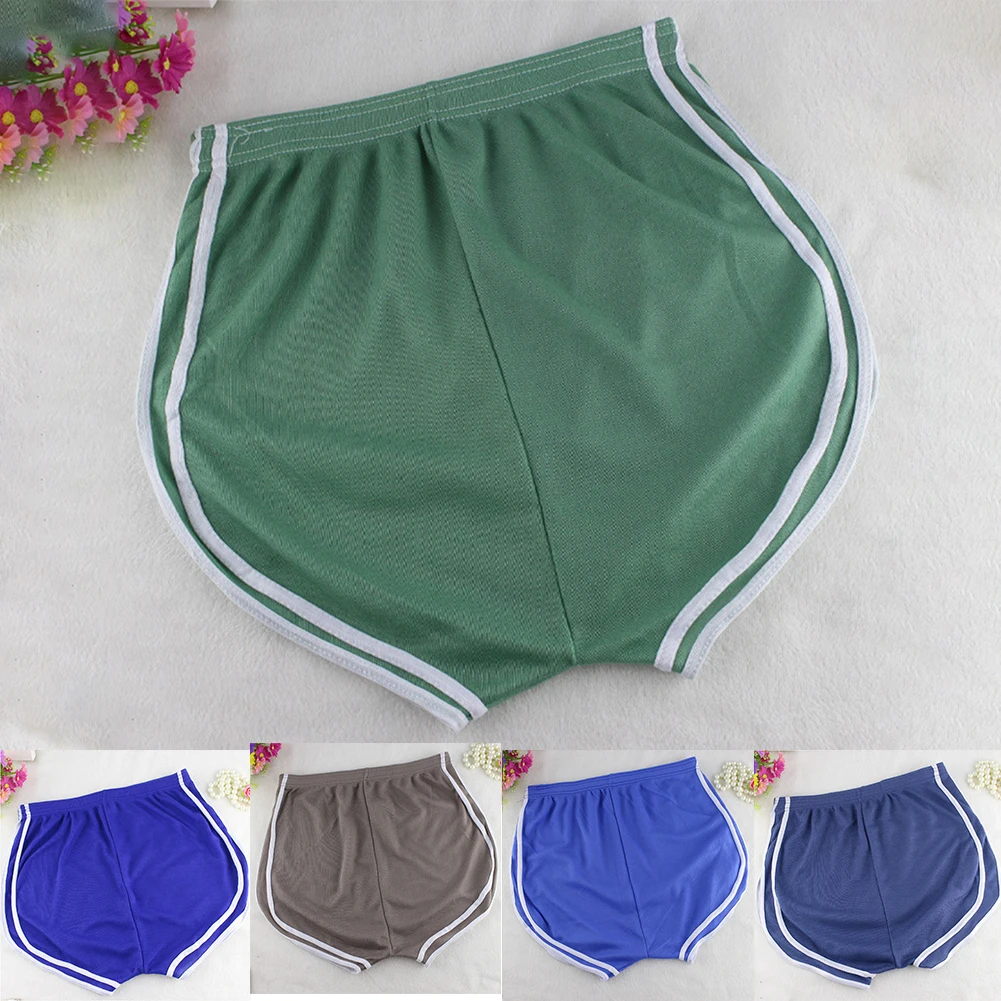 Mens Sexy Shorts Breathable Arrow Pants Sleep Bottoms Underwear Underpants Seamless Vertical Stripes Sports Male