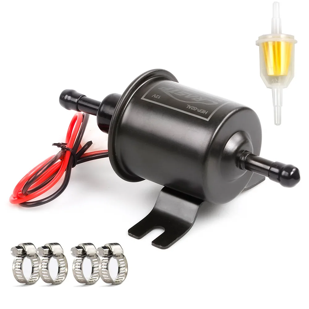 Universal Inline Fuel Pump  12v Electric Transfer Low Pressure Gas Diesel Fuel Pump 2.5-4psi HEP-02A RS-FP009