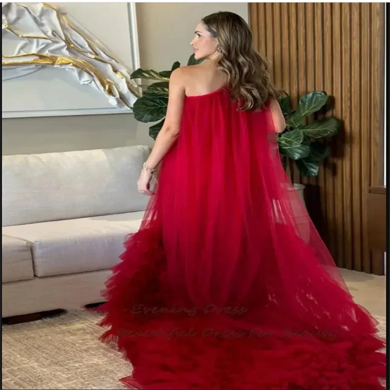 Customized Red Prom Dresses 2025 A Line Women's Formal Evening Gowns One Shoulder  Dresses for Special Occasions Dresses gala