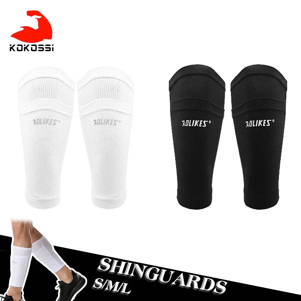 KoKossi Pair Aolikes Soccer Football Shin Guard Teens Socks Pads Professional Shields Legging Shinguards Sleeves Protective Gear