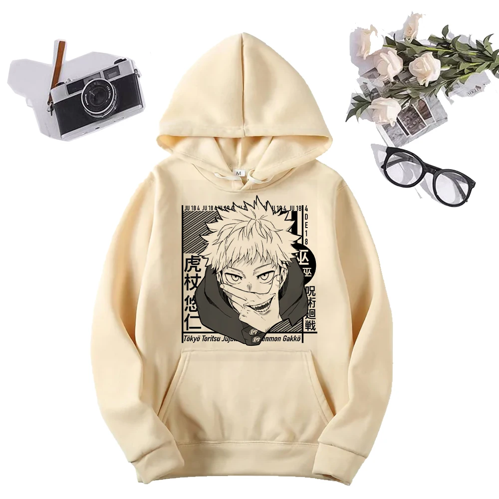 Japanese Anime Jujutsu Kaisen Hoodie Unisex Satoru Gojo Ryomen Sukuna Cartoon Graphic Printed Winter in Hoodies Sweatshirts Tops