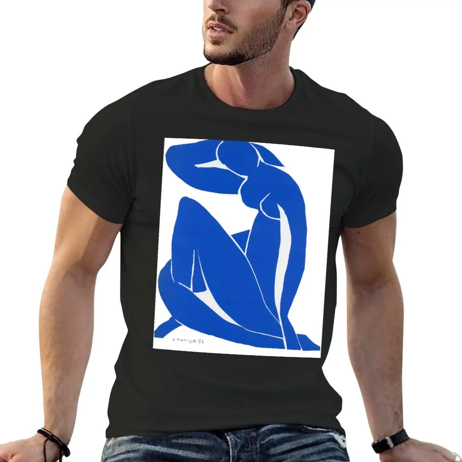 MATISSE BLUE NUDE II T-Shirt graphic t shirts vintage blue archive sublime Men's clothing